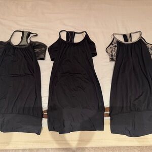 lululemon athletica Black and Camouflage Tank Tops